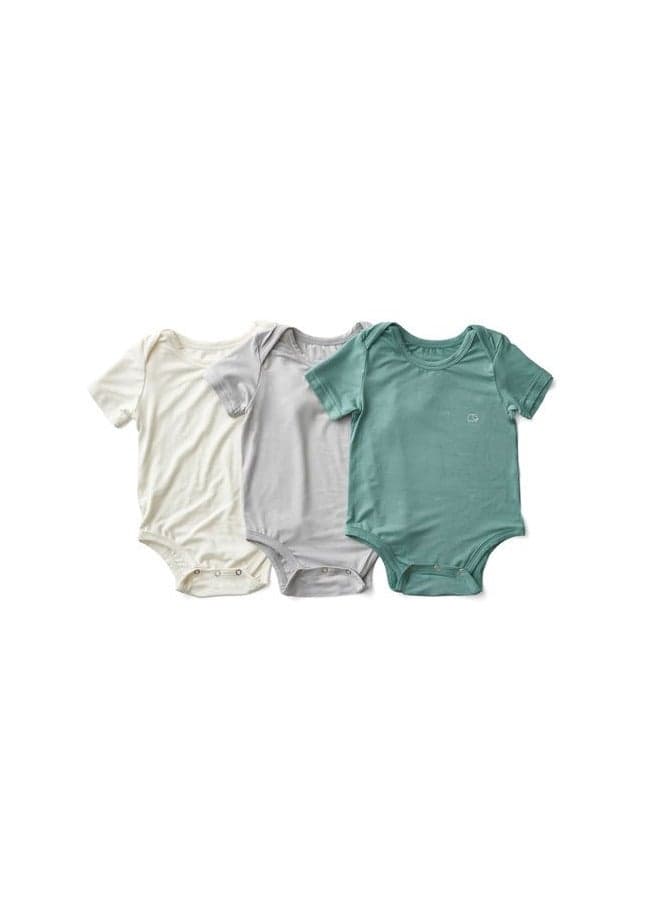 Organic Bamboo Spandex Bodysuit Gift Set 3-6M 3-Pack - Image 1