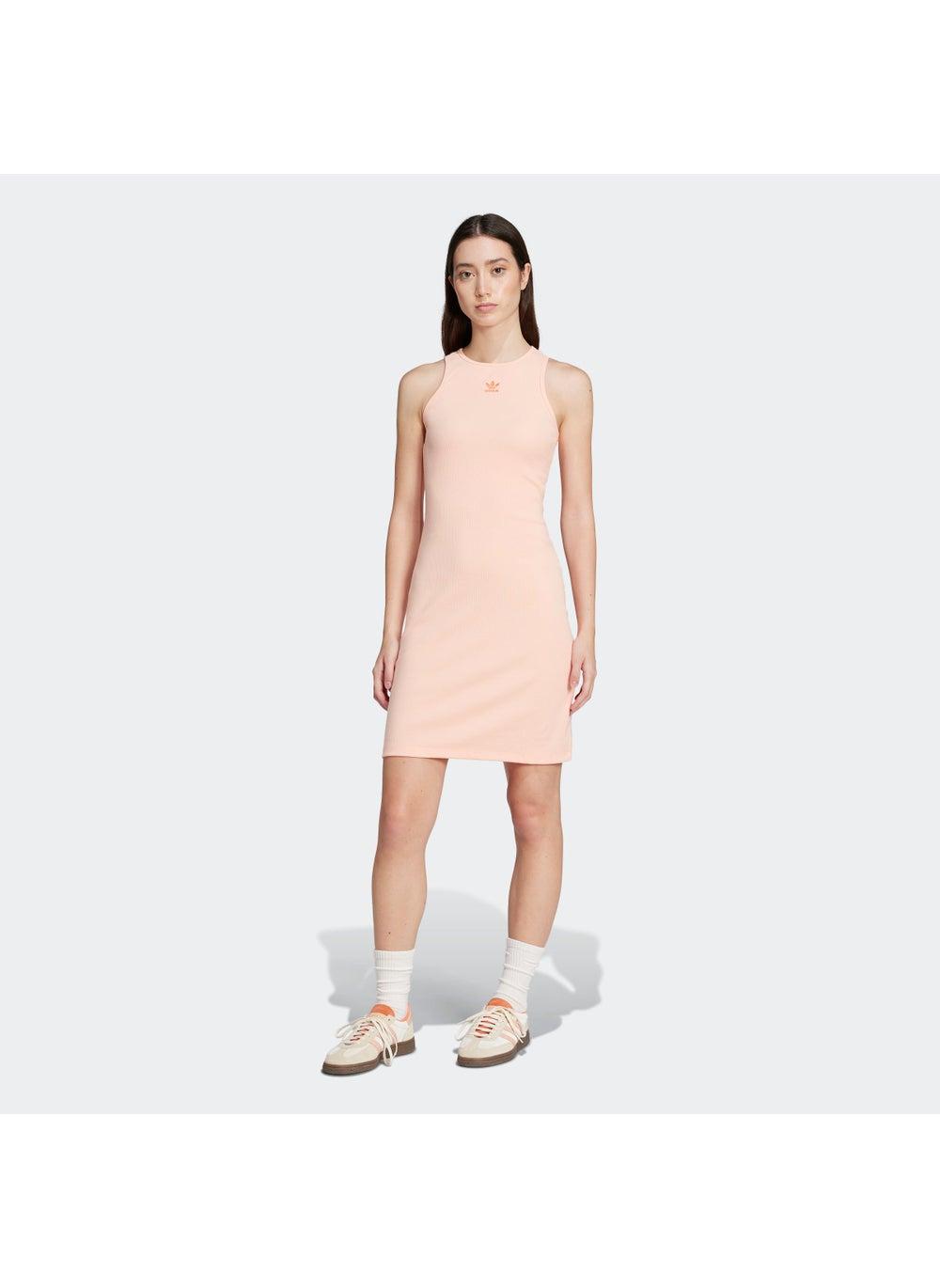 Peach Ribbed Mini Tank Dress Jd1554 - Image 1