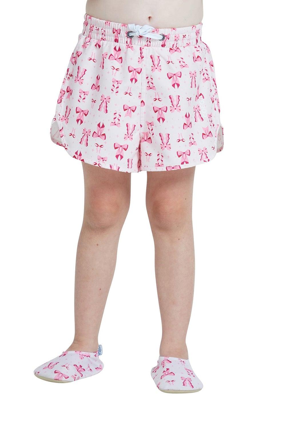 COEGA Girls Swim Boardshorts Pink Bows - Image 1