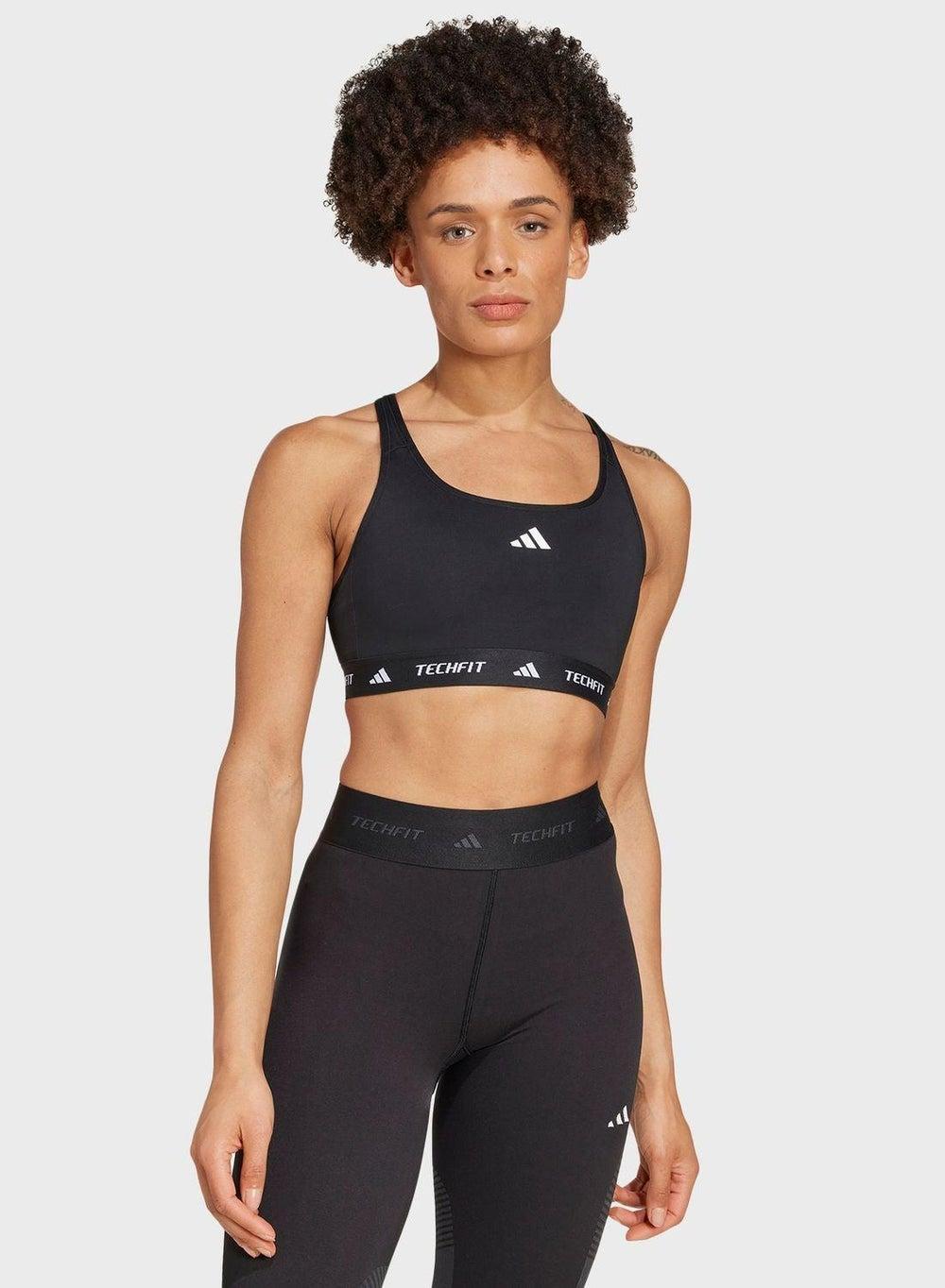 Adidas Techfit Medium Support Training Bra Black - Image 1