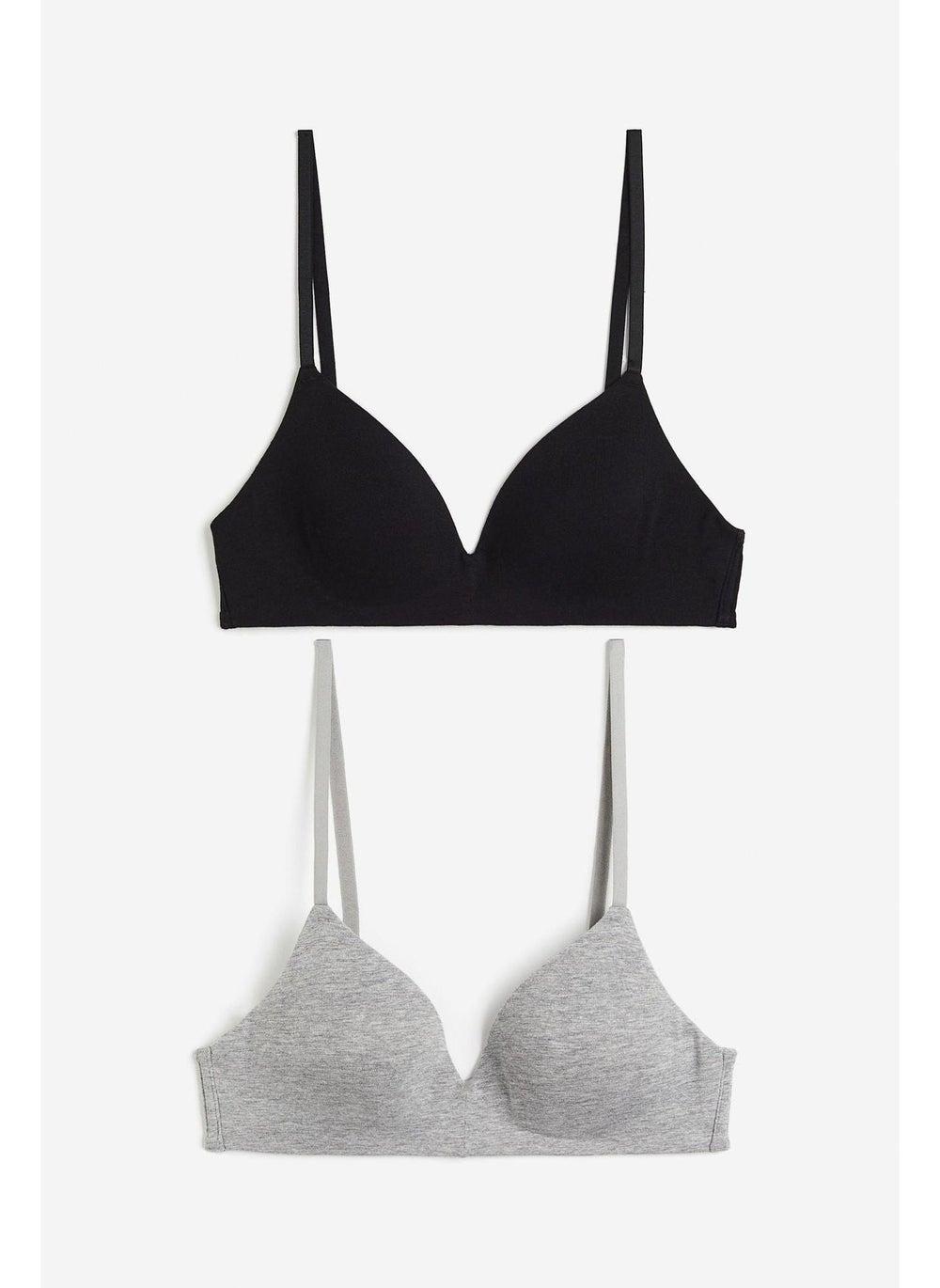 2-Pack Cotton Non-Wired Padded Bras Set - Image 1