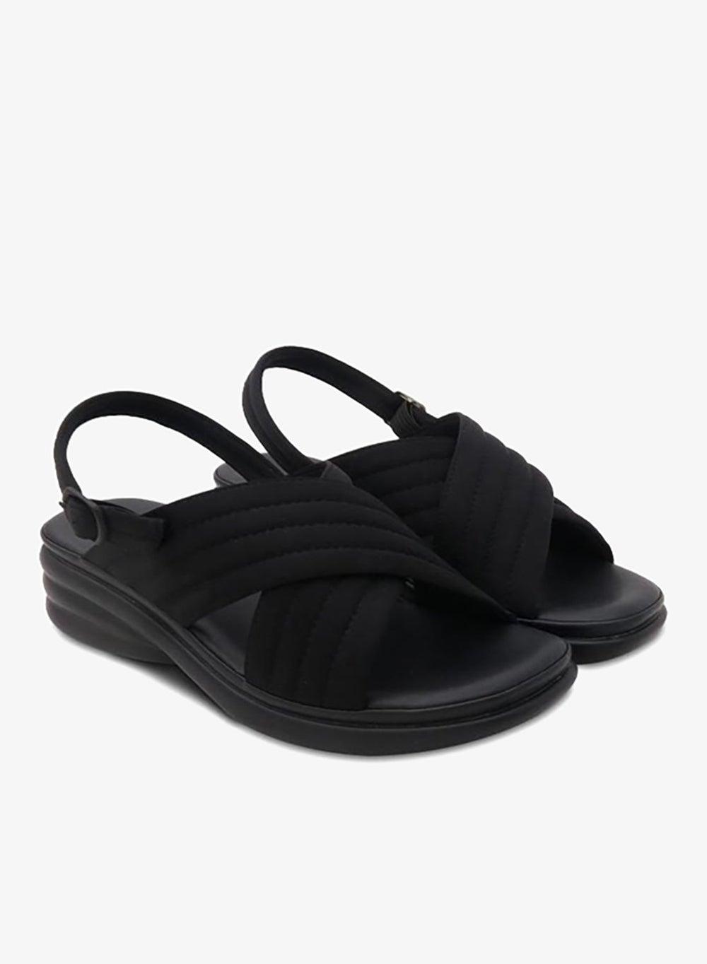 Vi20413934 Black Wedge Ankle Strap Sandals - Image 1