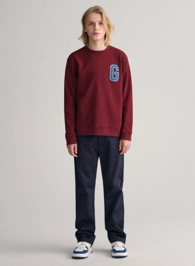 Gant Navy Blue Straight Fit Chino Pants - Image 1