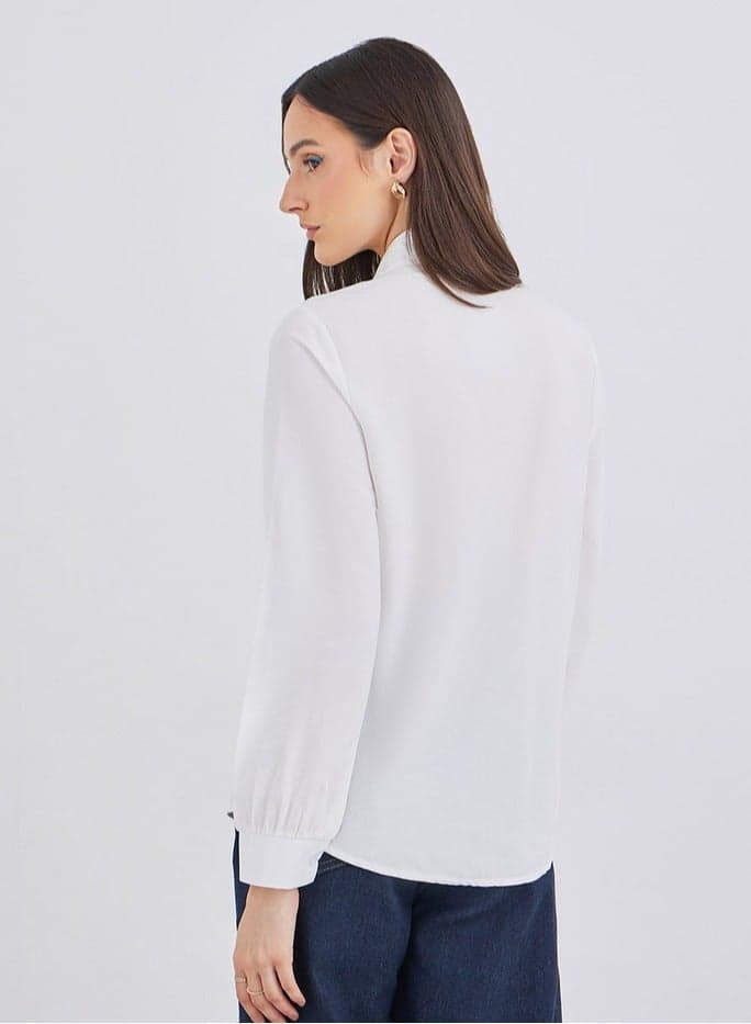 Styli Striped Knit Vest Layered Shirt for Women - Image 1