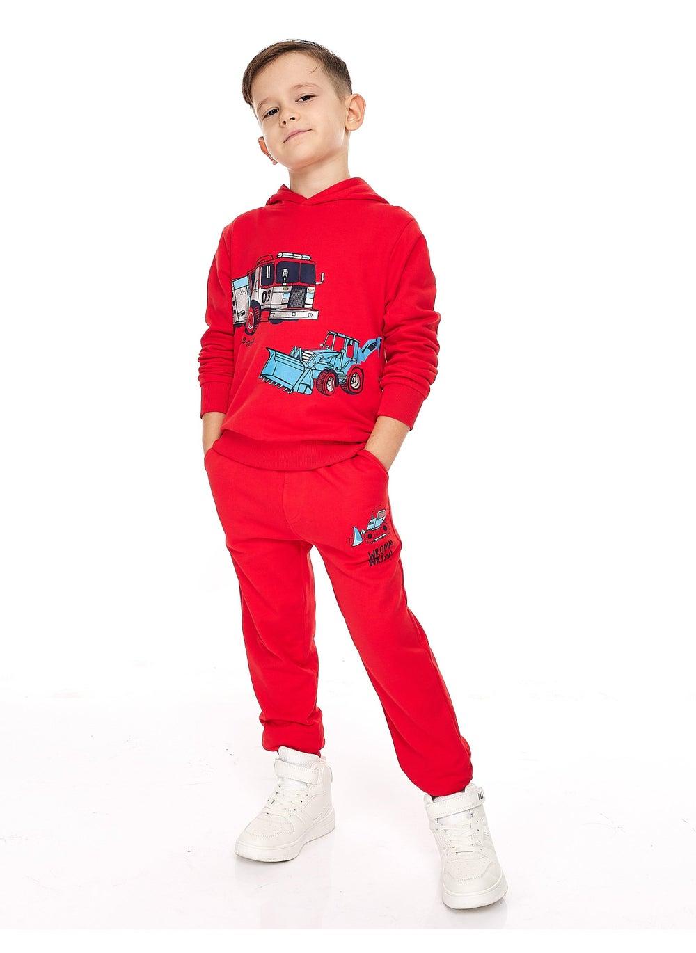 Boys Graphic Hoodie & Jogger Tracksuit Set - Image 1