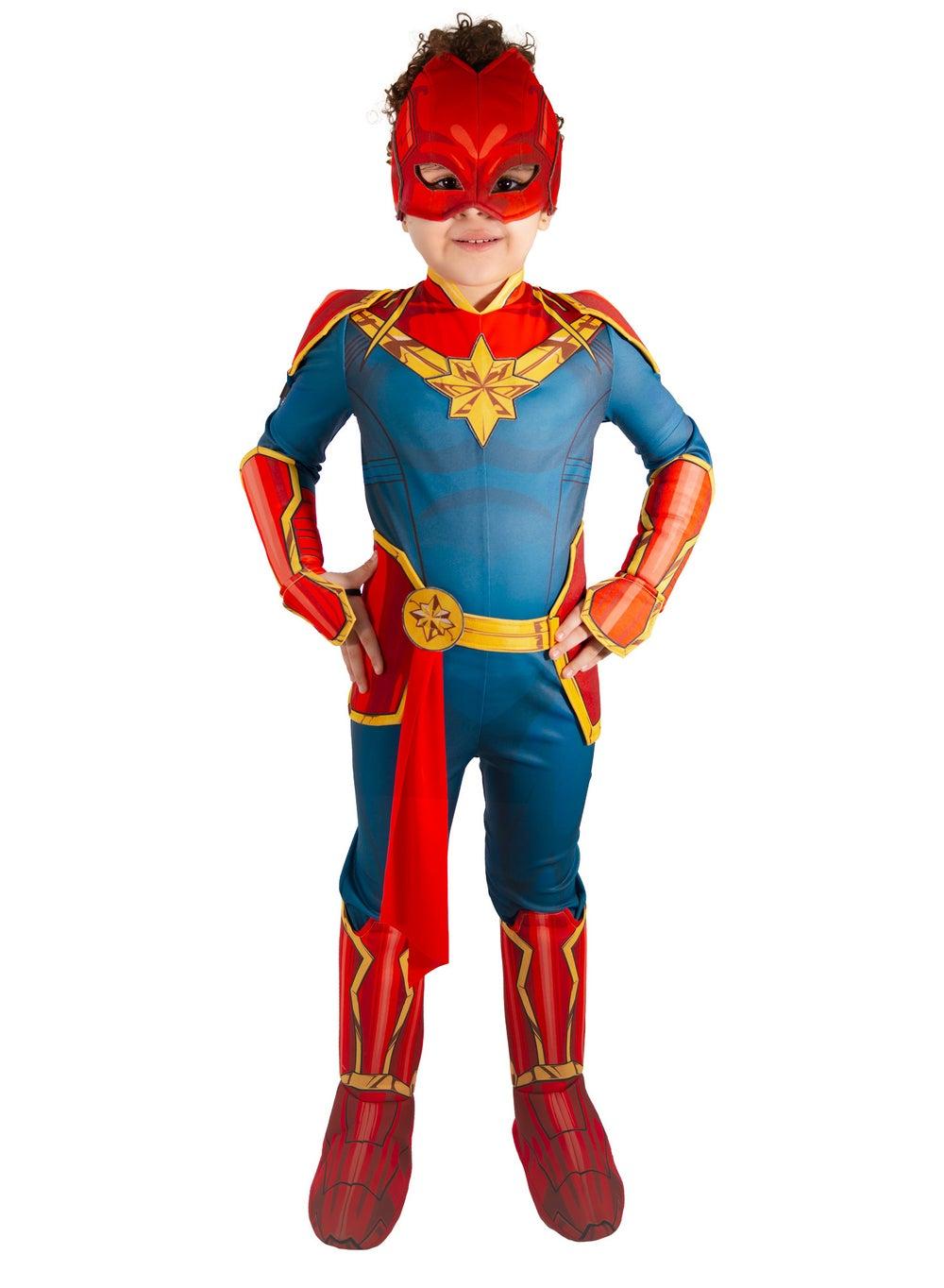 Captain Marvel Deluxe Girl Superhero Costume Set - Image 1