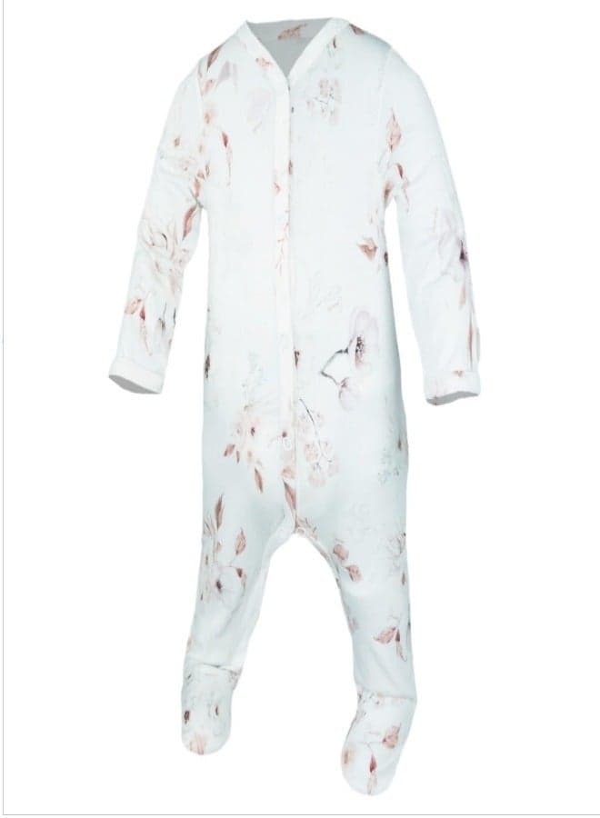 Latte Bamboo Sleepsuit for Girls - Image 1