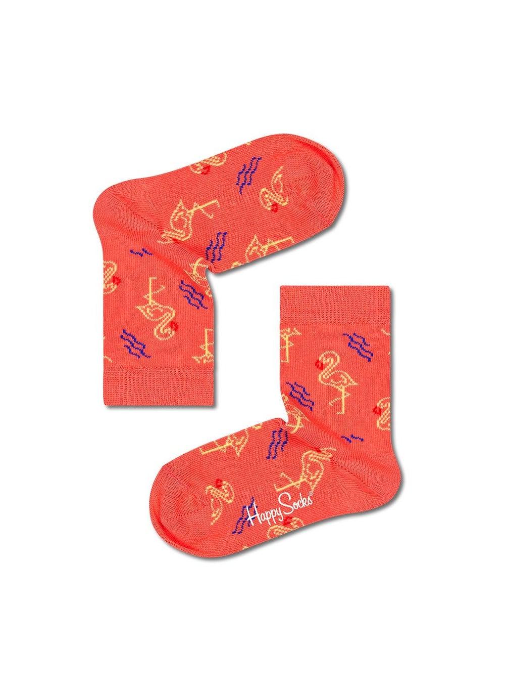 Kids Flamingo Cotton Socks Multicolor - Image 1
