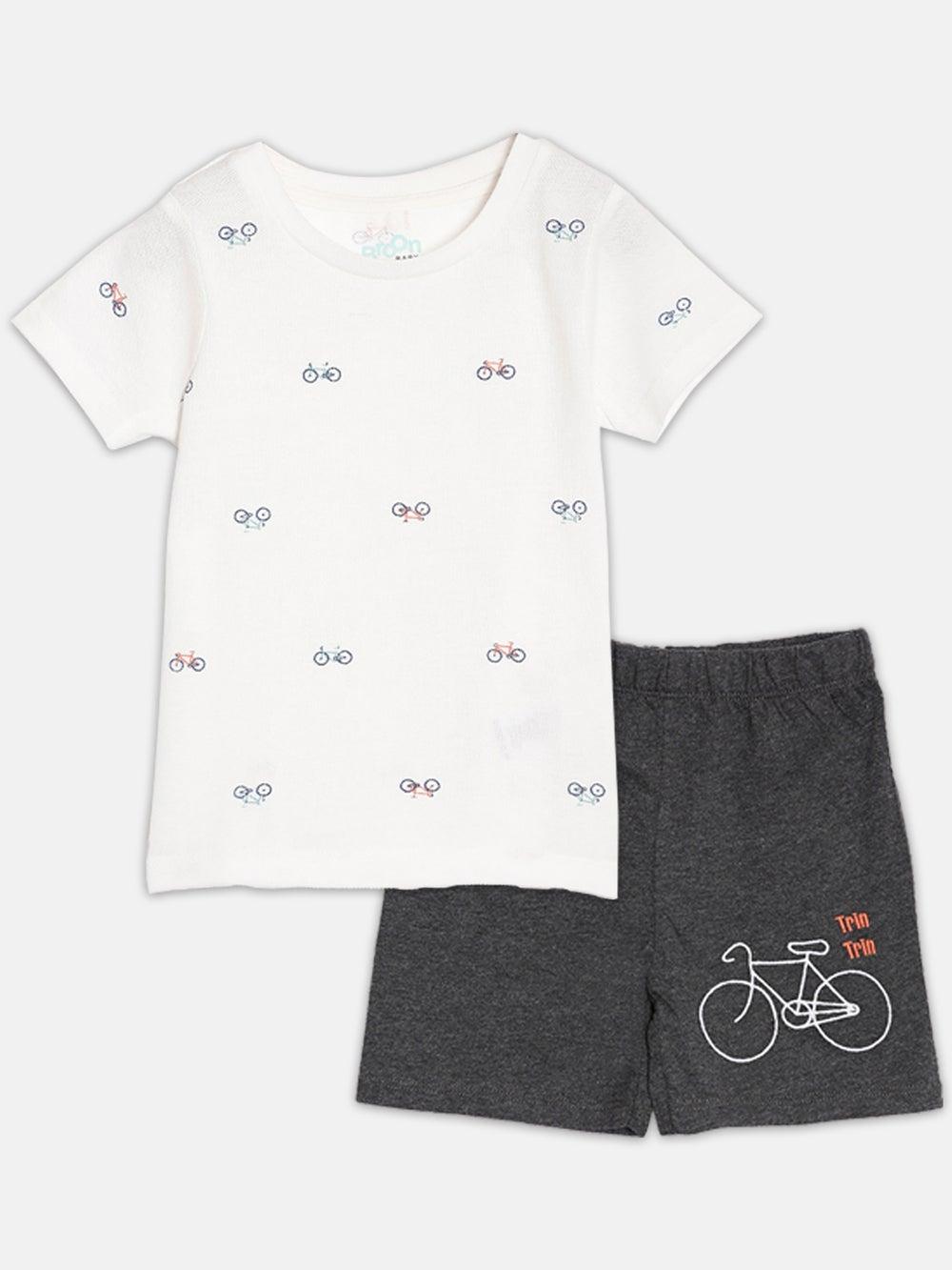 Broon Infant Organic Cotton Graphic T-Shirt & Shorts Set - Image 1