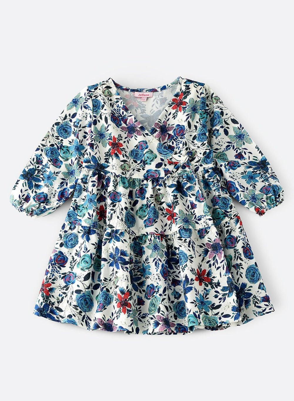Bgtdg W205 Floral Tiered Midi Dress - Image 1