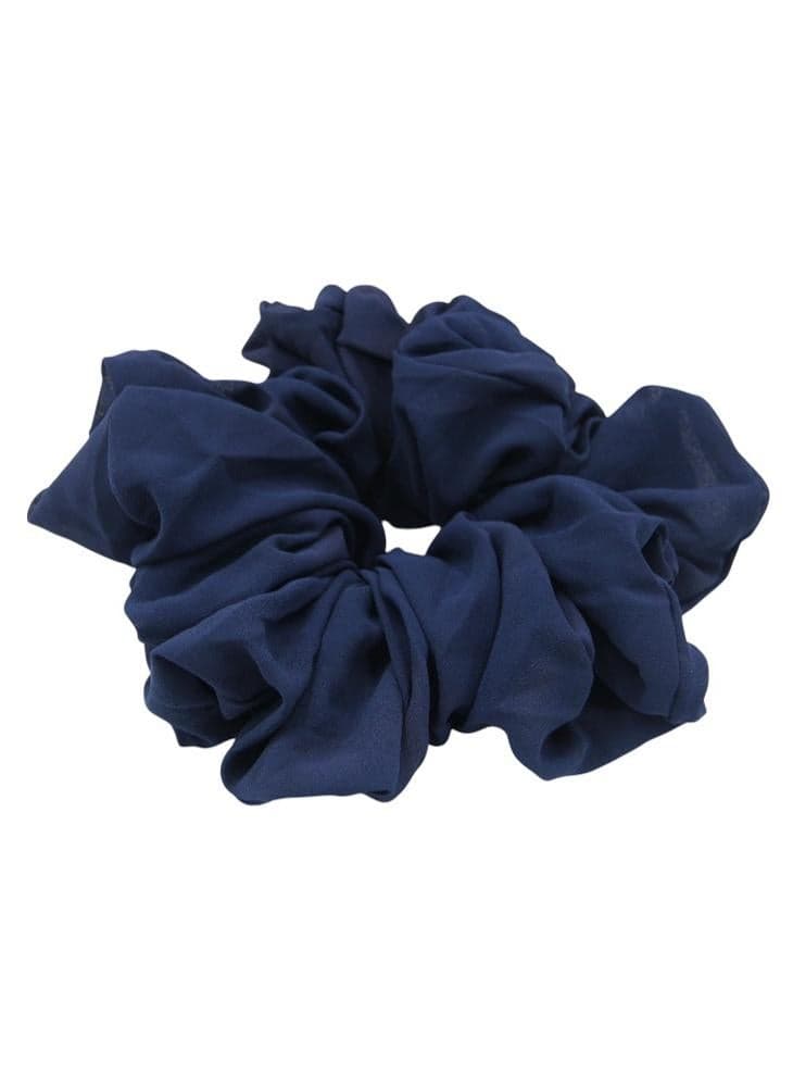 D'Daniela Elastic Volumizing Hijab Scrunchie Bun Navy Blue - Image 1