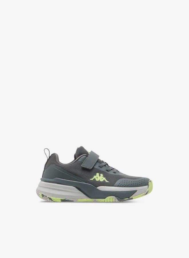 Boys Grey Sports Shoes with Hook & Loop Closure - Image 1