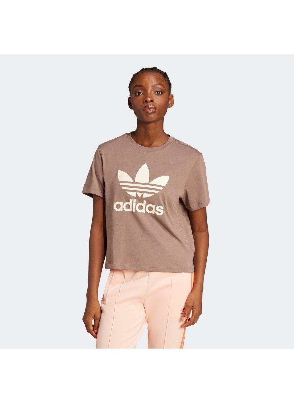 Adicolor Trefoil Boxy Tee Trace Brown - Image 1