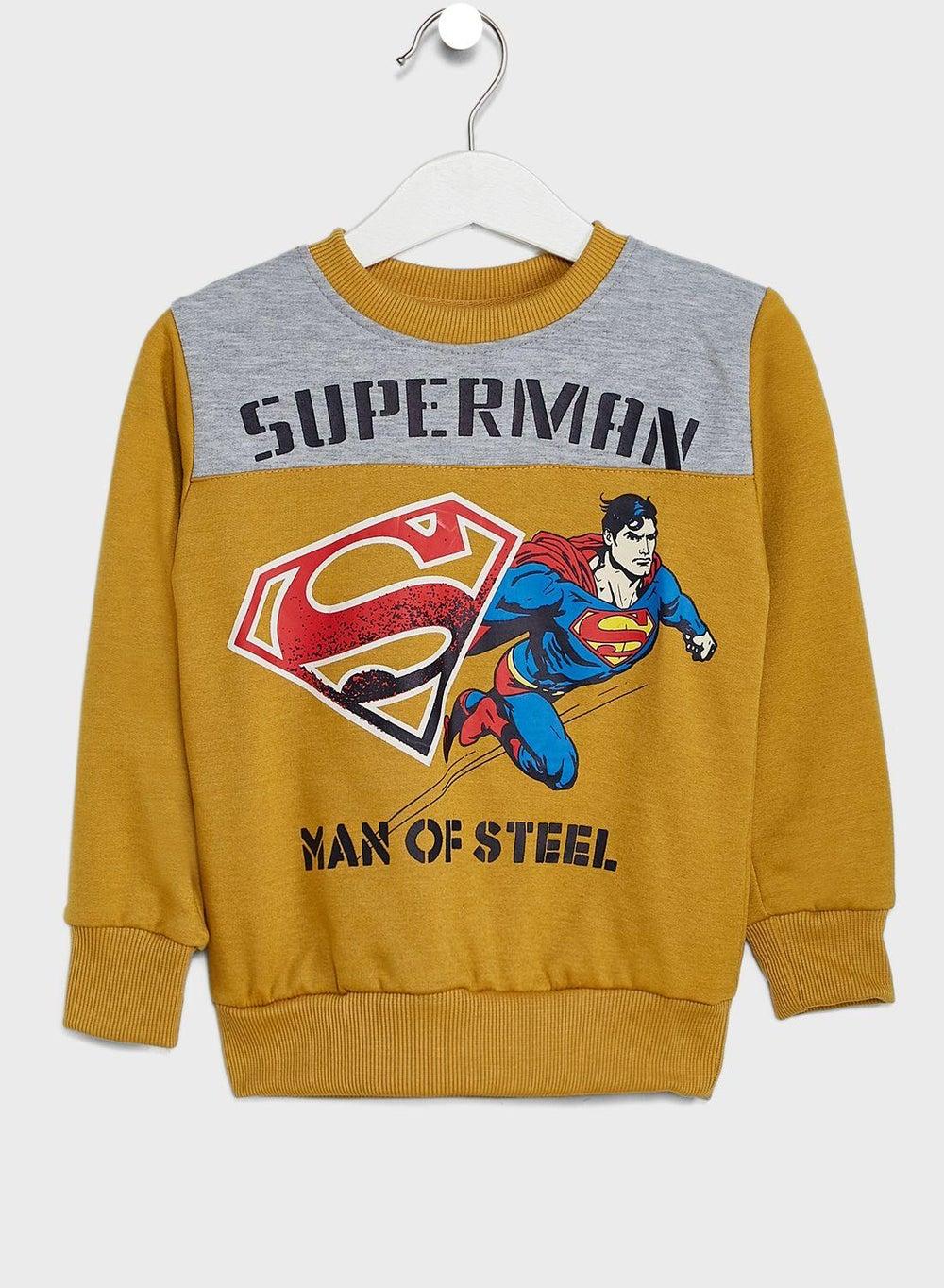 Youth Superman Graphic Sweatshirt - Image 1