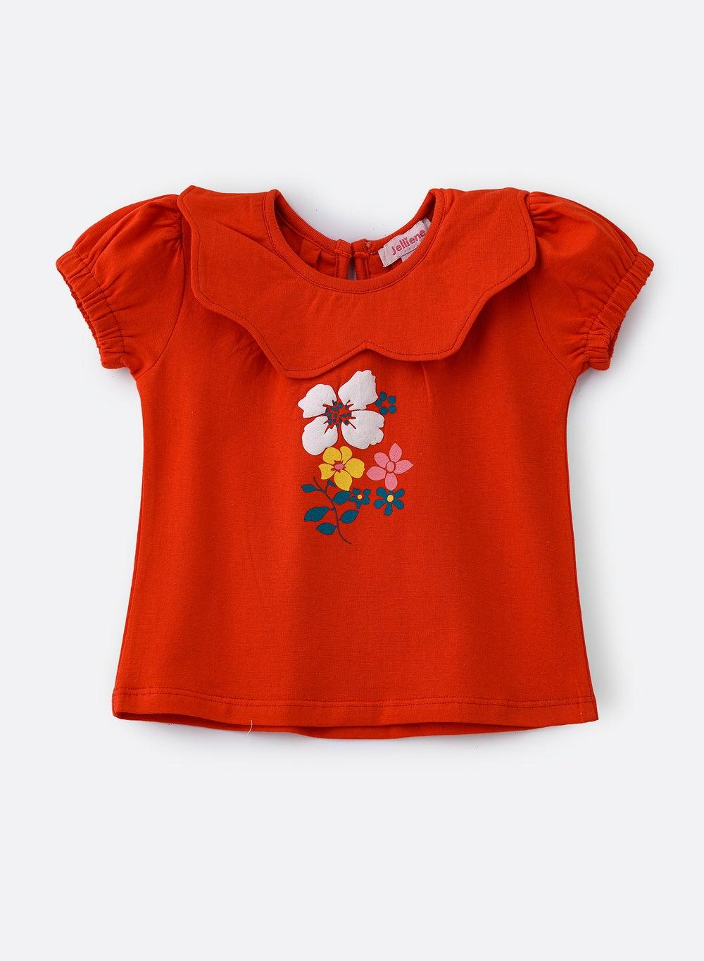 Infant Girls Ruffle Sleeve Cotton Top Xcfing255 - Image 1