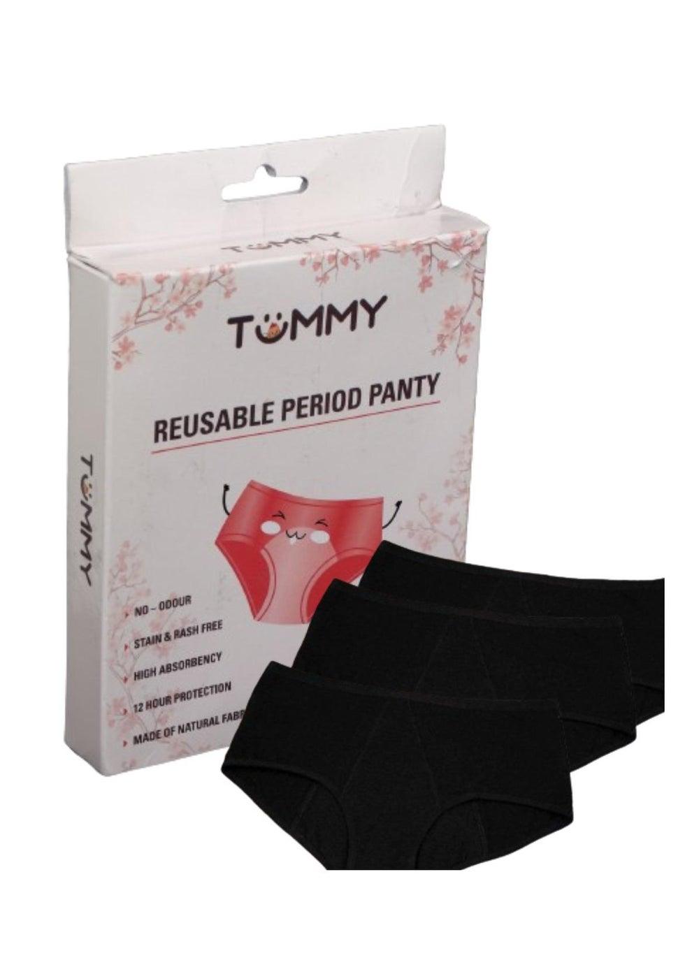 TUMMY Bamboo Cotton Leakproof Postpartum Period Panty 3-Pack - Image 1