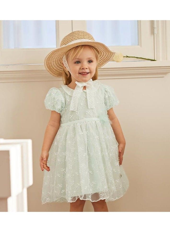 Aqua Green Mint Lace Festive Dress - Image 1