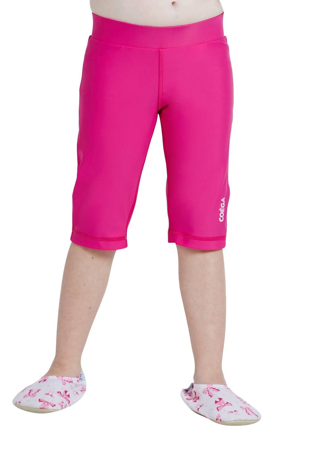 COEGA Girls Long Swim Shorts Pink Bows - Image 1