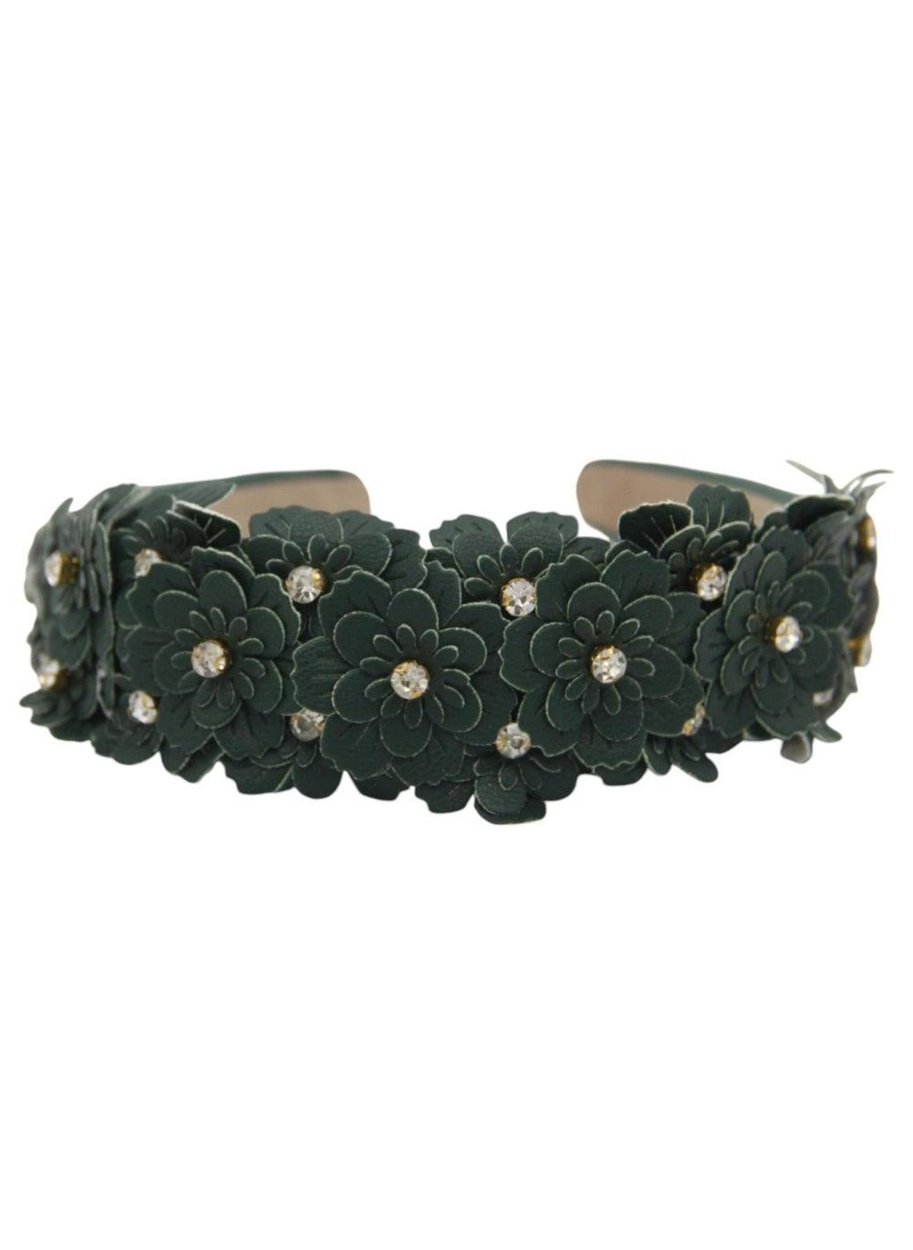 Camomile Dark Green Headband for Women & Girls - Image 1