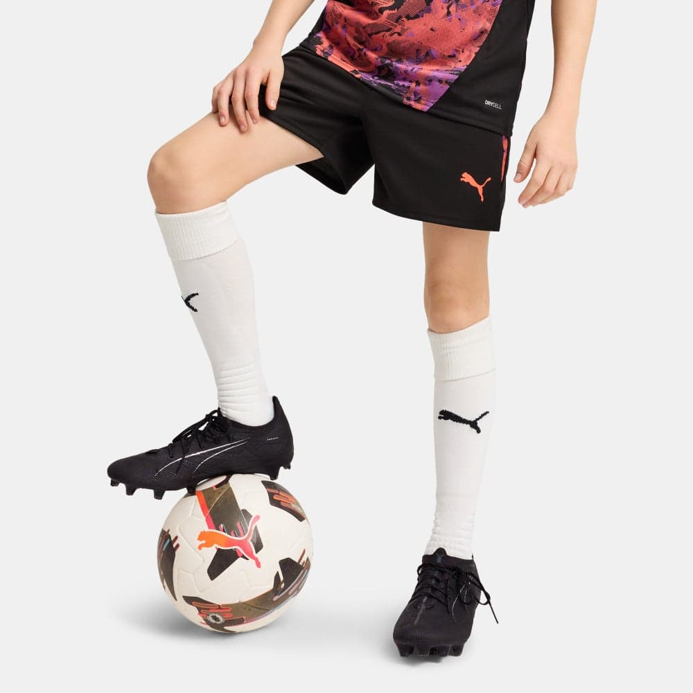 Kids' individualCUP Football Shorts – Lightweight Black - Image 1