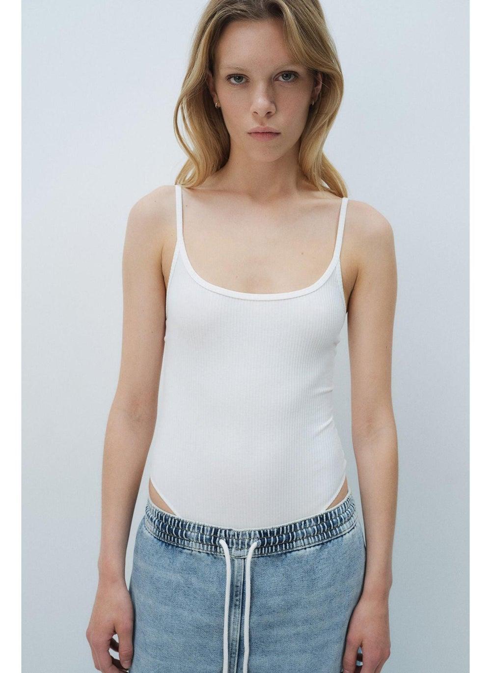 Dusty Blue Denim Pull-On Trousers - Image 1