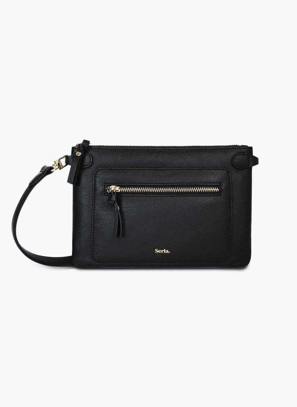 Poppy Leather Crossbody Bag in Black - Image 1