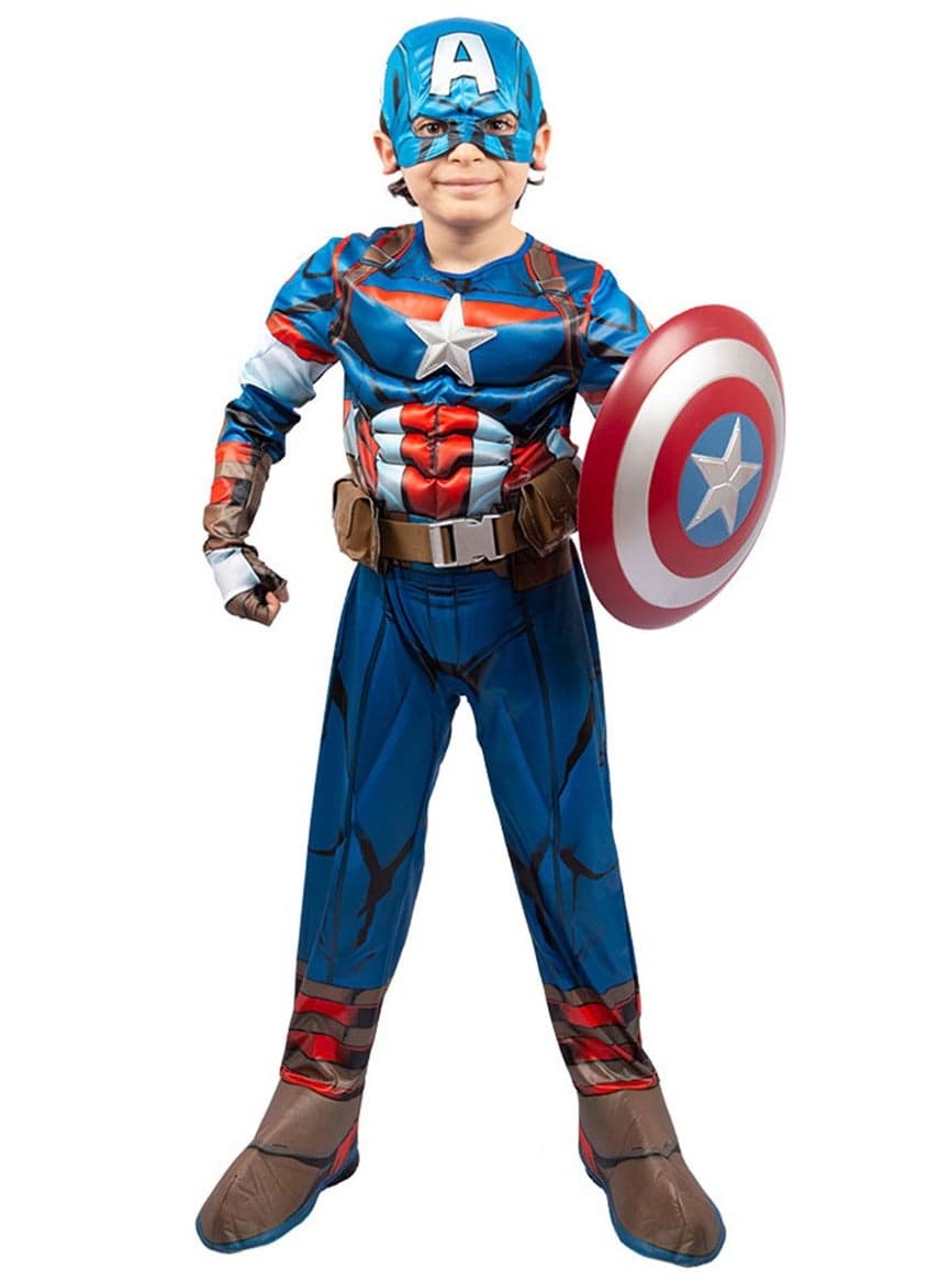 Marvel Avengers Captain America Deluxe Boys Costume - Image 1