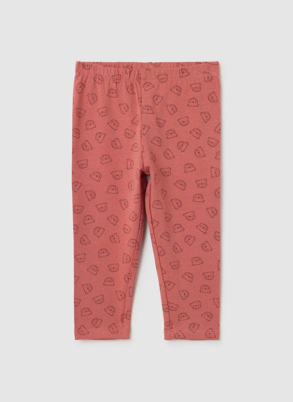 Elasticated Cotton Teddy Leggings for Girls - Image 1