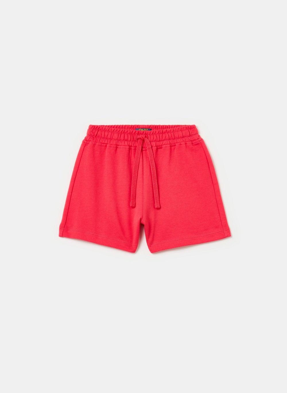 Girls Cotton Fleece Drawstring Shorts - Image 1