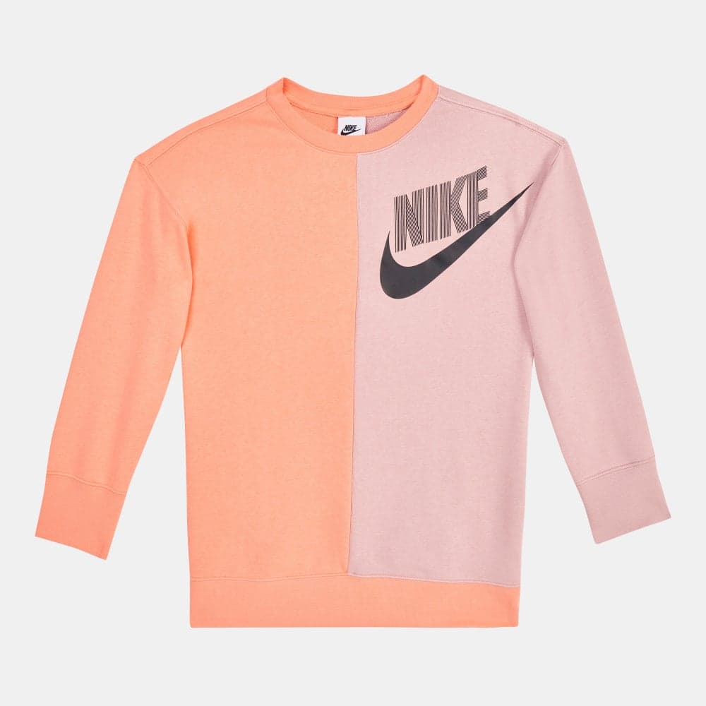 Girls’ DNC Crew Sweatshirt Pink Colourblock - Image 1