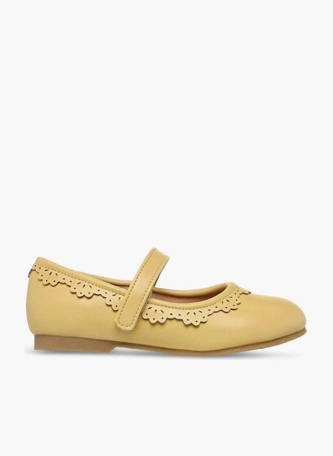 Onex Bs138S Yellow Cutout Ballerina Shoes - Image 1