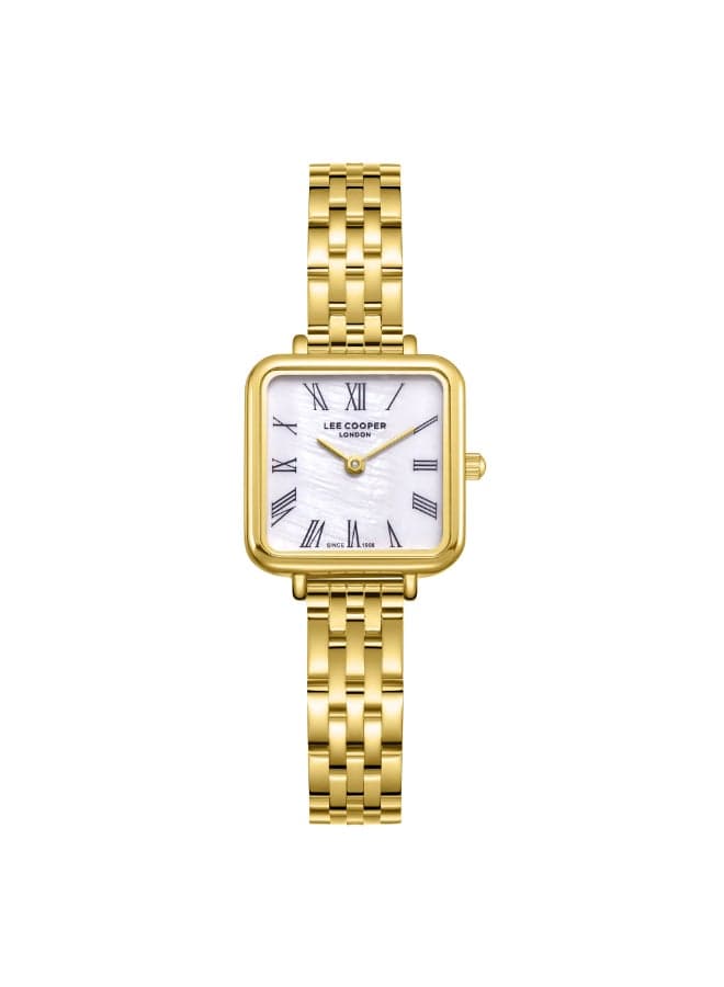 Gold Square Analog Watch LC08226.120 Women’s Metal Bracelet - Image 1