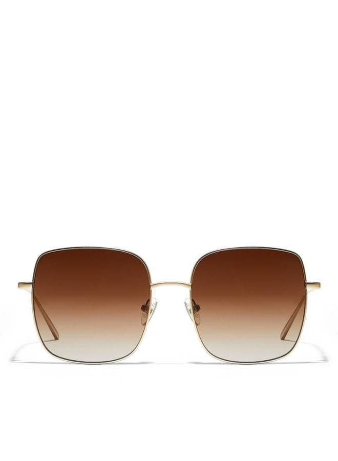 Square One Women’s Brown Lens Sunglasses Japanese Gold - Image 1