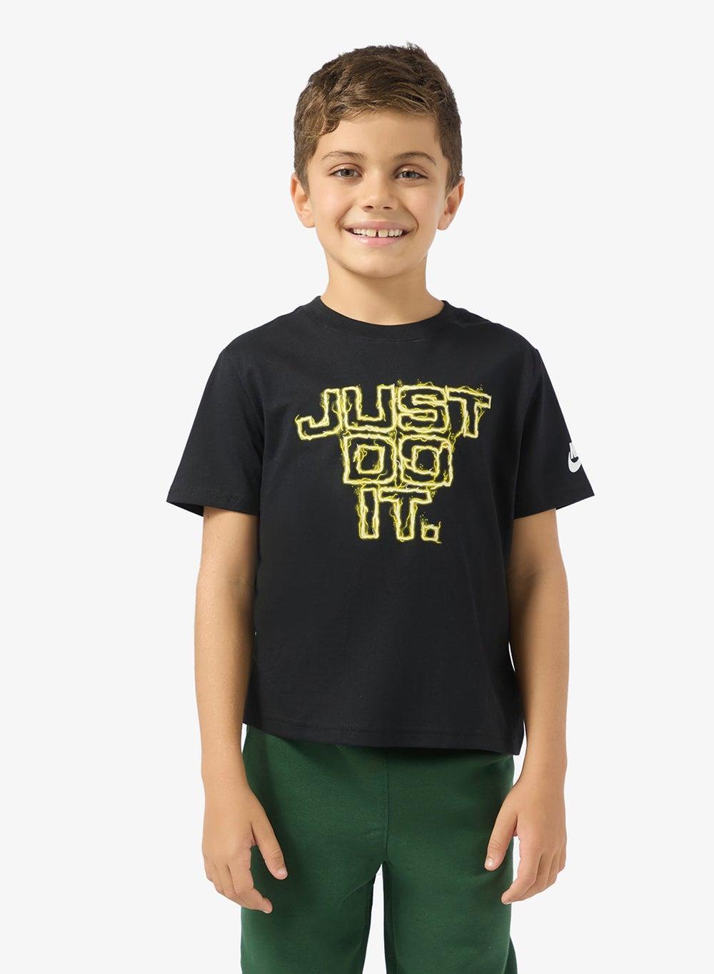 Kids Lightning Just Do It Black Tee - Image 1