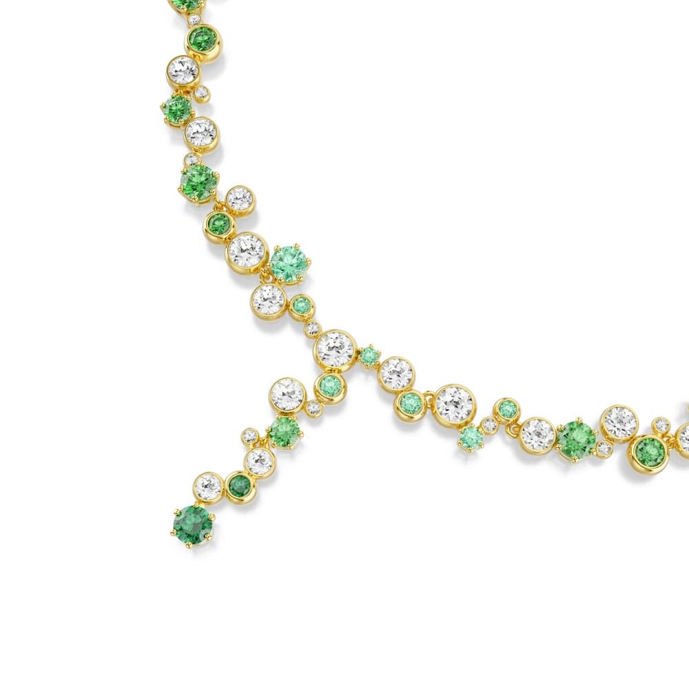 Constella Y Necklace Mixed Cuts Green Gold-Plated - Image 1