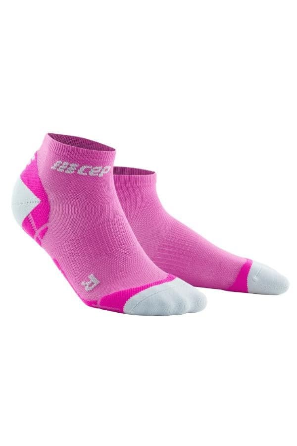 CEP Ultralight Low Cut Compression Socks Pink Grey Women - Image 1