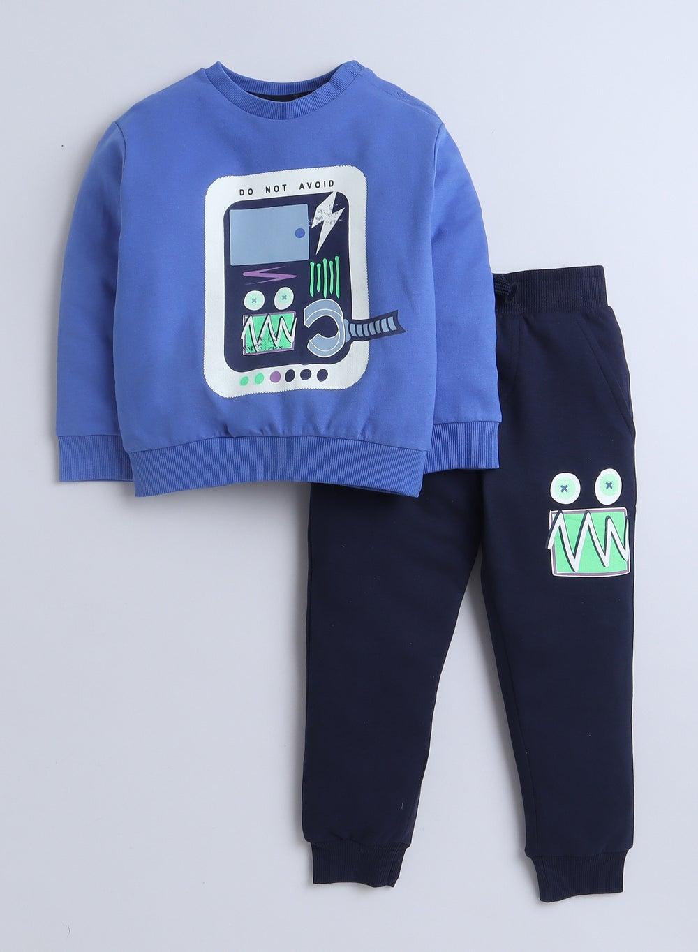 Boys' 2-Piece Sweatshirt & Jogger Set Blue Navy - Image 1
