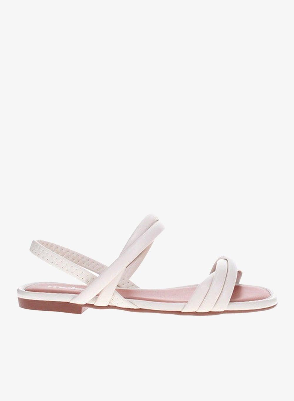 Off-White Slingback Flat Sandals for Women - Image 1