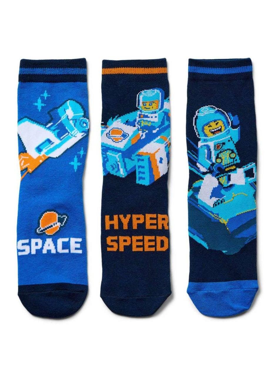 LEGO 3-Pack Multicolor Kids Socks - Image 1