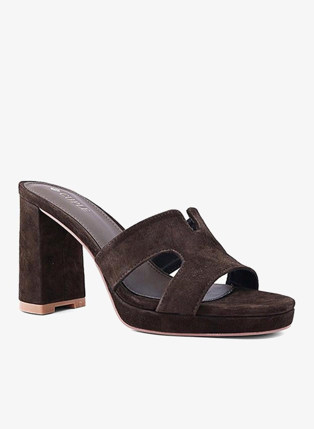 Coffee Chic Slip-On Heel Mules for Women - Image 1