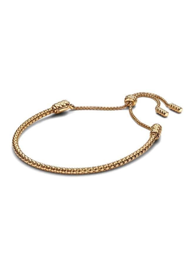 Pandora Studded Chain Slider Bracelet 14k Gold Plated - Image 1