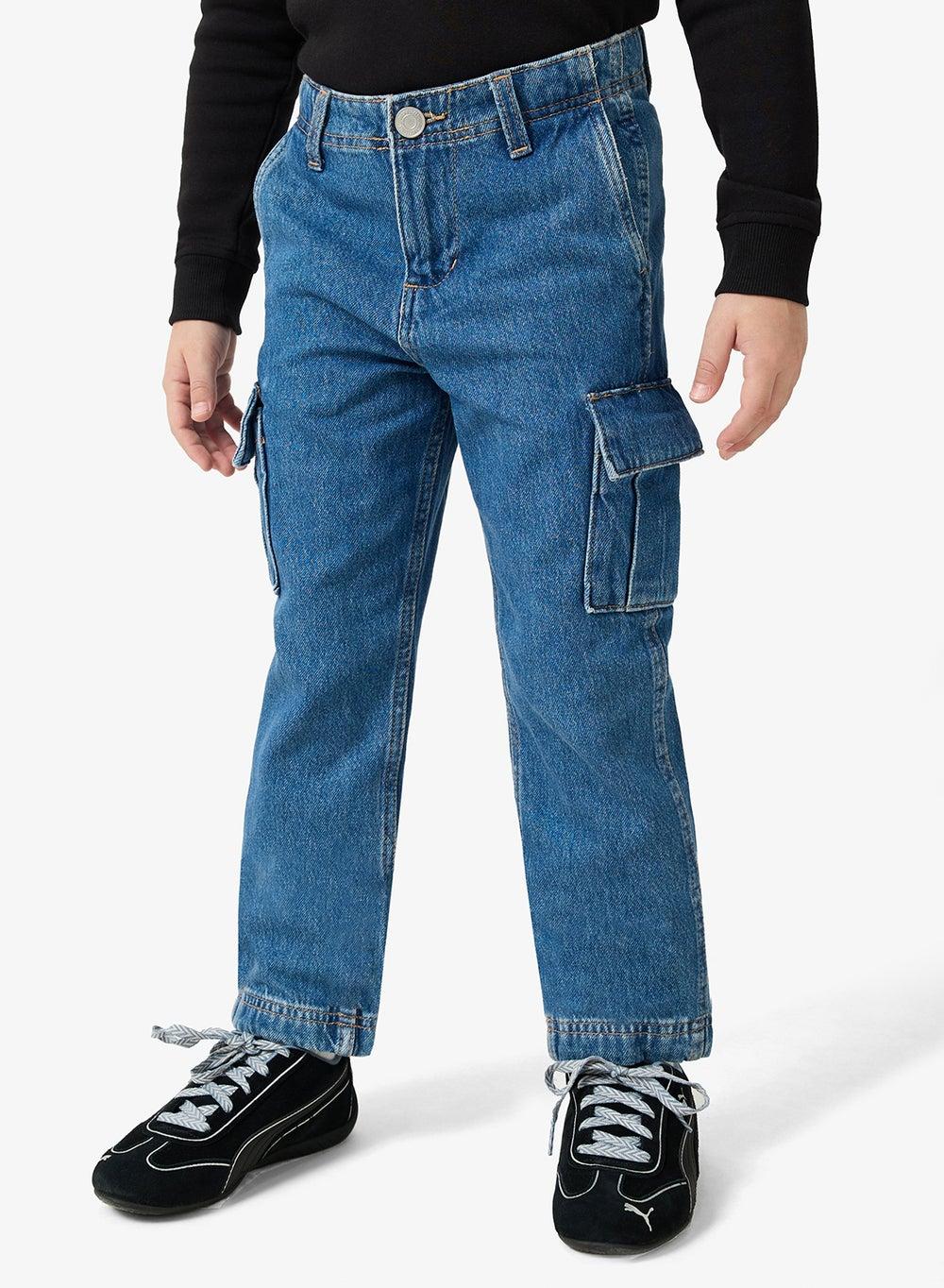 Kids Jjichris Jjbarkley Straight Fit Blue Jeans - Image 1