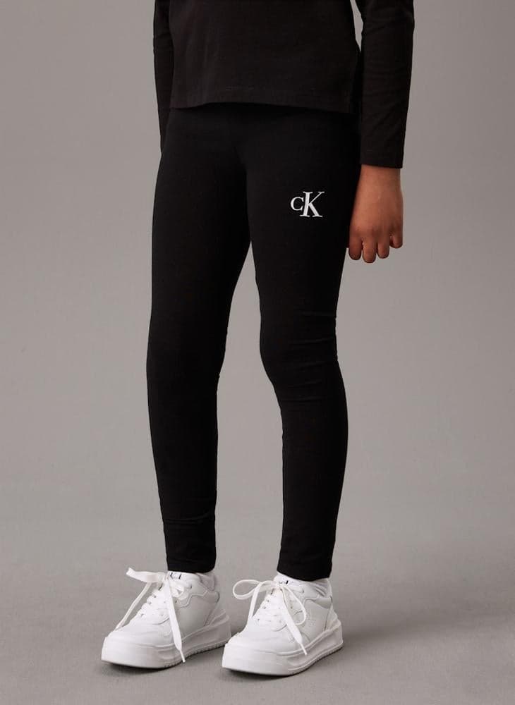 Calvin Klein Kids Logo Black Leggings - Image 1