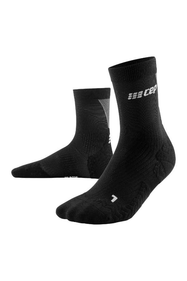 CEP Ultralight V3 Mid Cut Compression Socks Black/Grey - Image 1