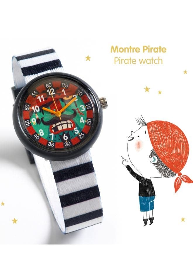 Djeco Pirate Watch Kids Waterproof Analog Timepiece - Image 1