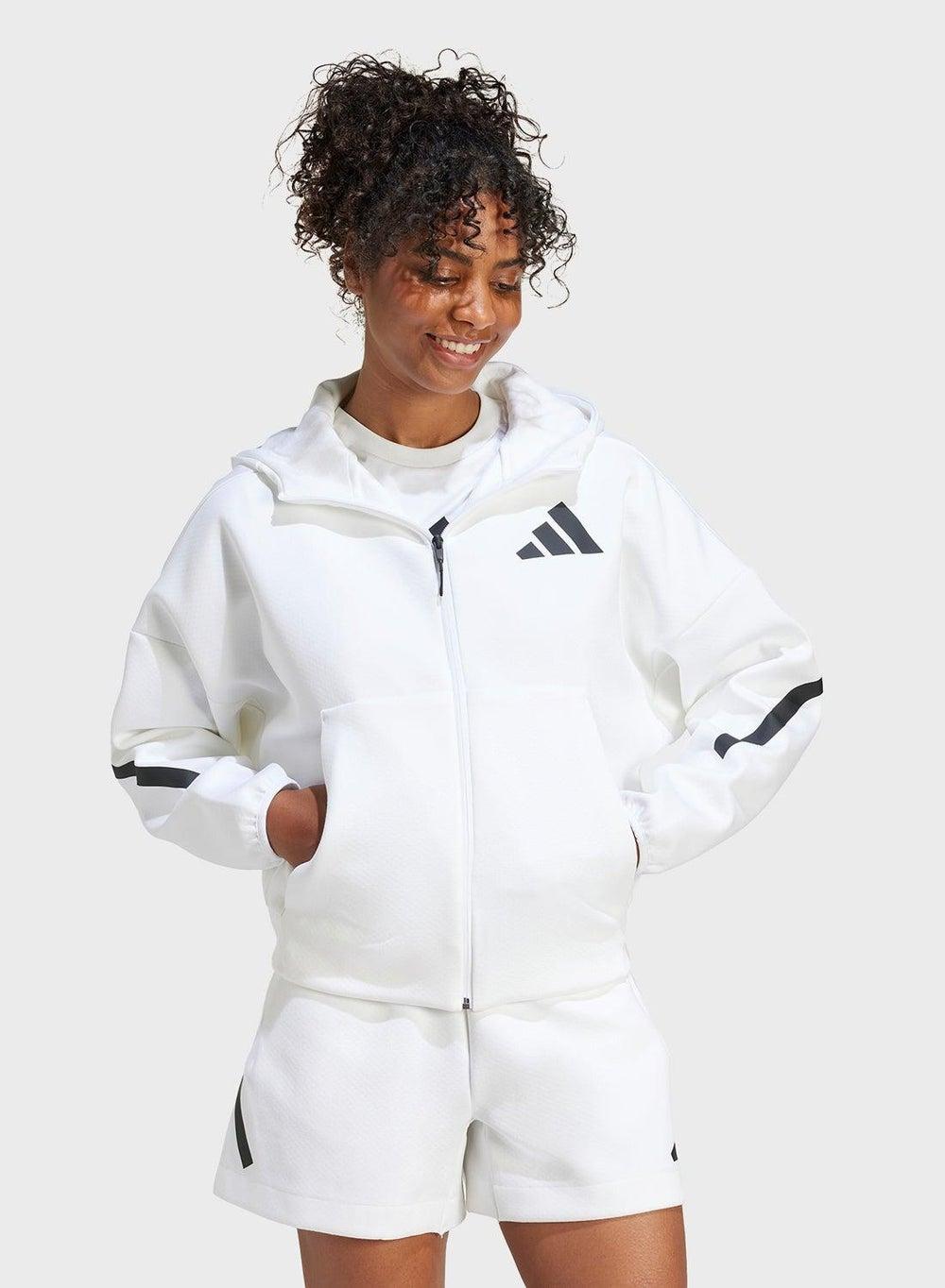 adidas Z.N.E. Full-Zip Hoodie White Training Edition - Image 1