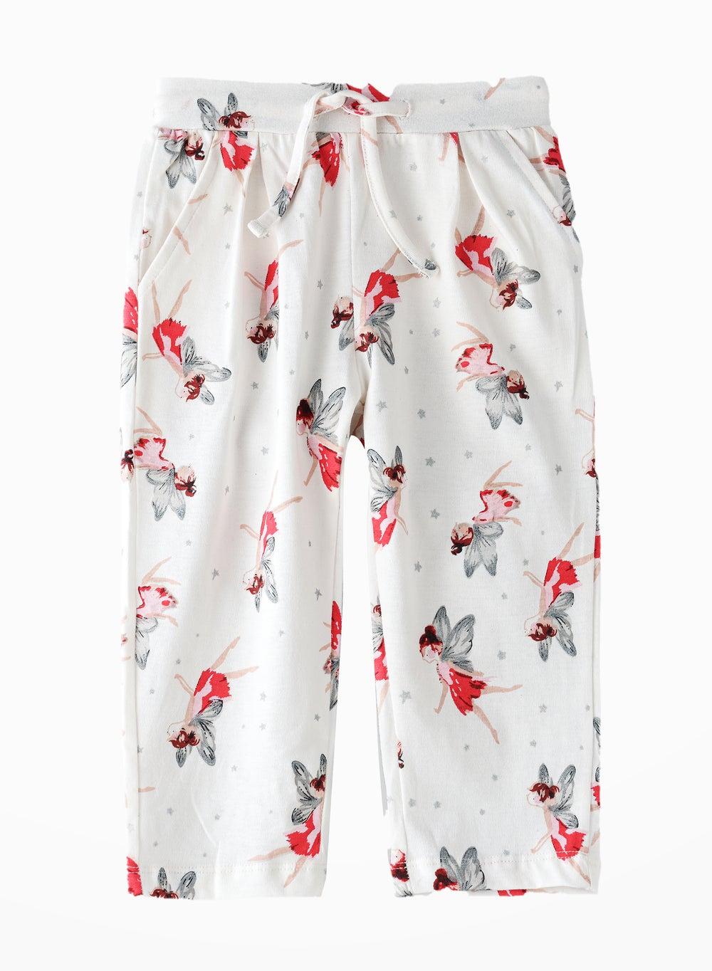Girls Printed Knit Sweatpants Rdfti W2303 Straight Fit - Image 1