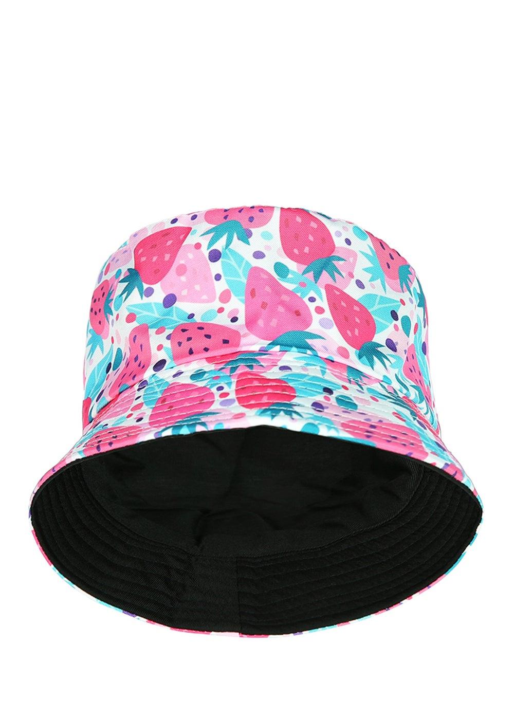 Strawberry Print Bucket Hat HT018 Multicolour - Image 1