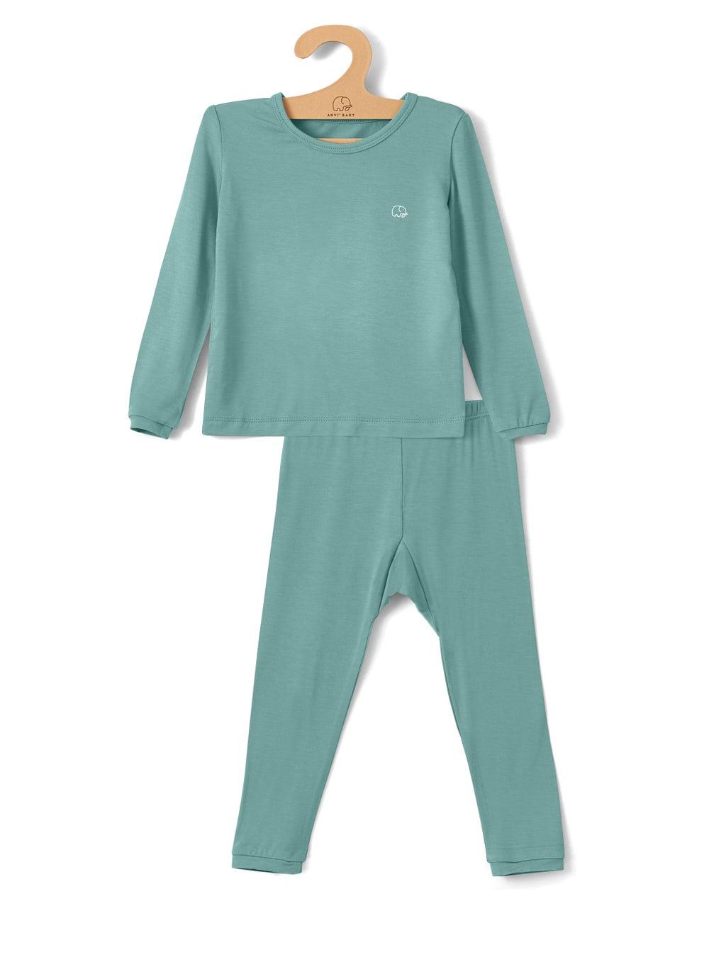 Bamboo Spandex Pajama 18-24M Soft Sage Set - Image 1