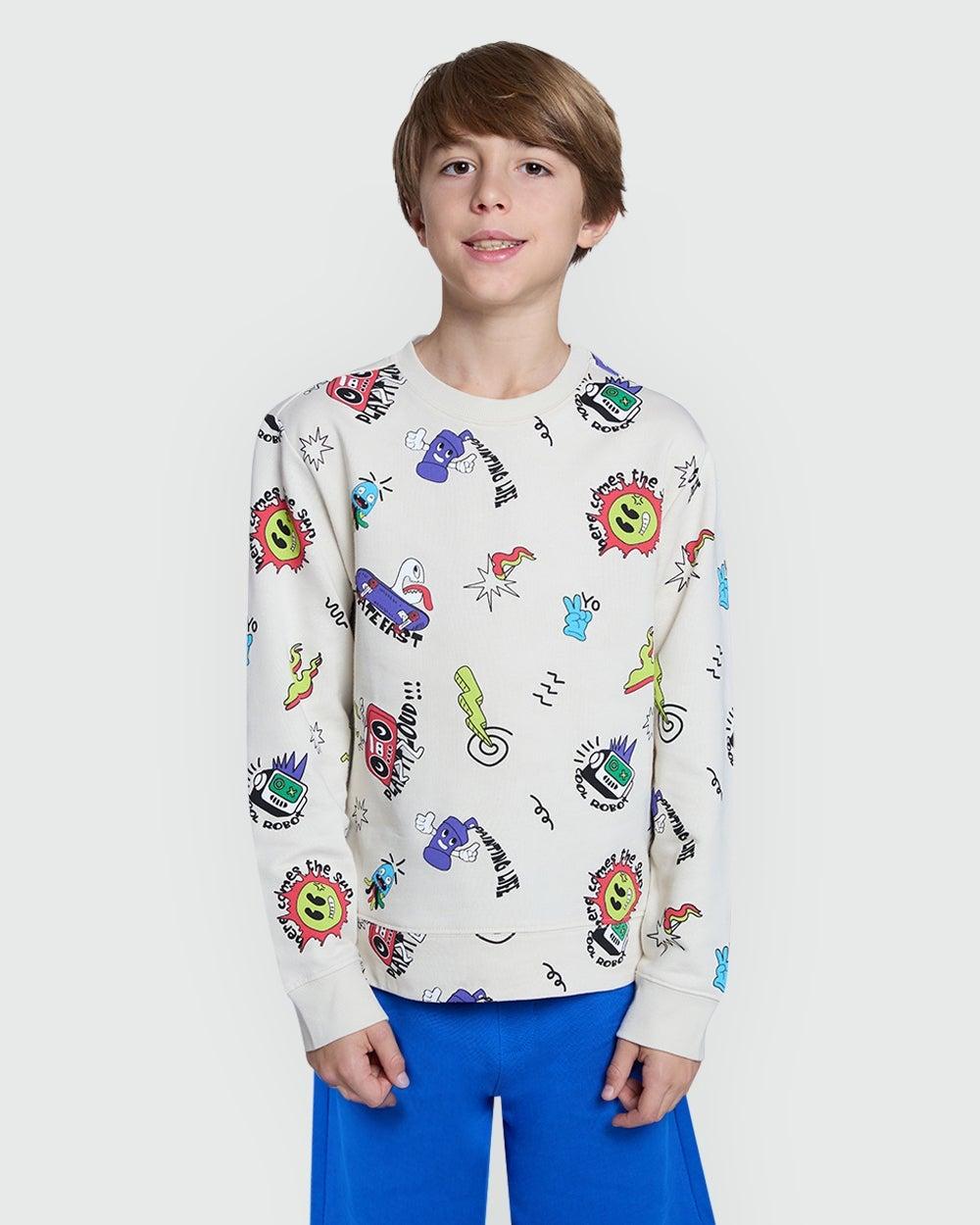 Moonbeam Pink Round-Neck Boys Sweater - Image 1